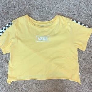 Yellow checkered vans shirt